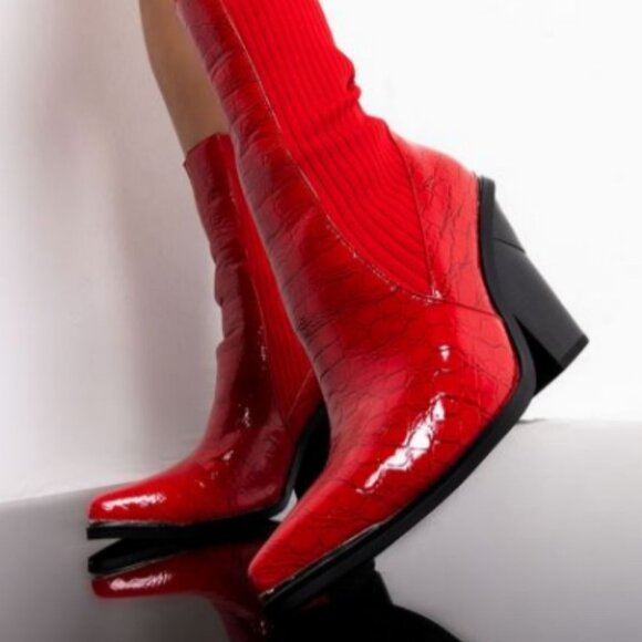 AZALEA WANG" THE CASHING OUT CHUNKY HEEL BOOTIE ( BRAND NEW !!!!!!!!!! - Picture 3 of 6